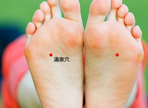 涌泉穴位于足底前部凹陷处